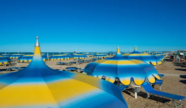 Rimini beach, 15-kilometer-long sandy beach — Zdjęcie stockowe