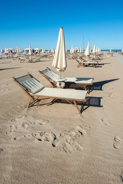 Rimini beach, 15-kilometer-long sandy beach — стокове фото