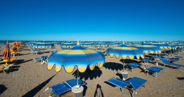 Rimini, 15 kilometer long sandy beach clipart
