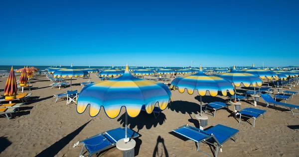 Rimini, 15 kilometer long sandy beach — Stock Photo, Image