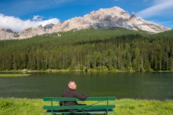 Jezero Misurina, Dolomity, Itálie — Stock fotografie