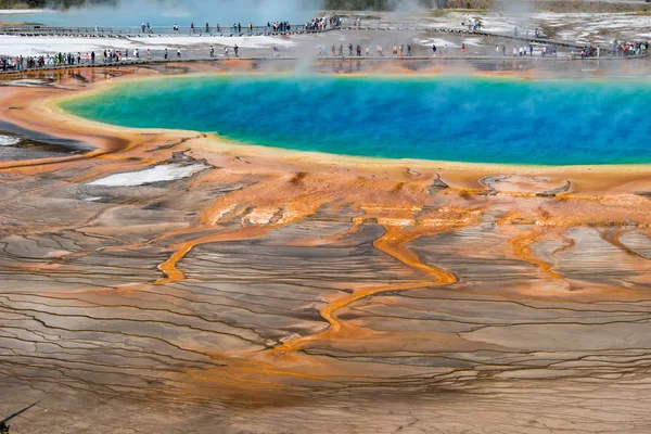 Grand Prismatic Spring, Parque Nacional de Yellowstone, Wyoming — Foto de Stock