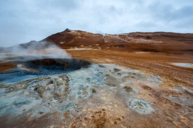Namafjall, lake Myvatn, İzlanda