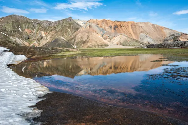 Vid Landmannalaugar på Island — Stockfoto