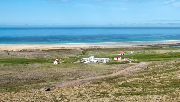 Village Breidavik à Patrekfjordur, Westfjords, Islande — Photo