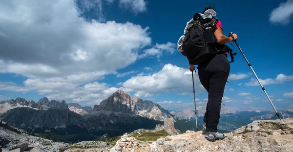 Trekking w Nuvolau Góra — Zdjęcie stockowe