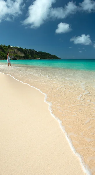 Sandy Zem Ostrově Anguilla — Stock fotografie