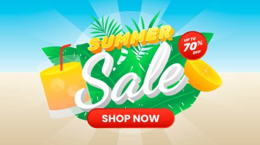 Turuncu ve turuncu buzlu içeceklerle yaz satışları. 