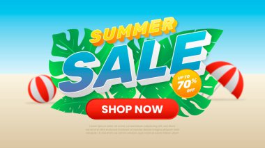 Şemsiyeli ve balonlu yaz satışları. 