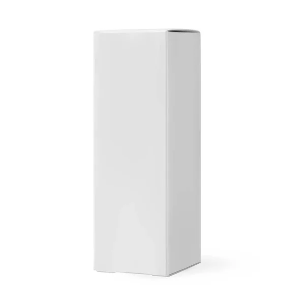 白い空のボックス用化粧品製品モックアップサイドビュー隔離された3次元現実的なベクトルイラスト — ストックベクタ