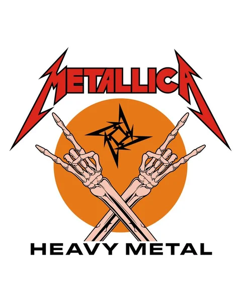 Plakát Metallica Rock Roll — Stockový vektor