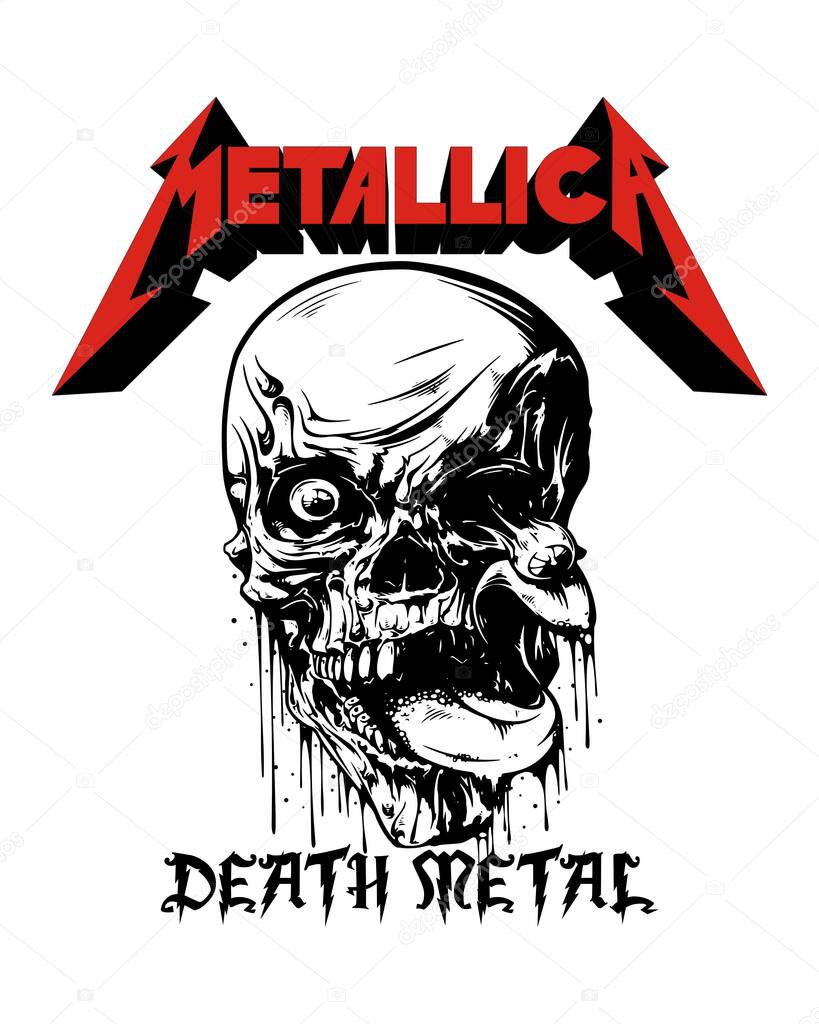 Cover metallica - vector ilustration
