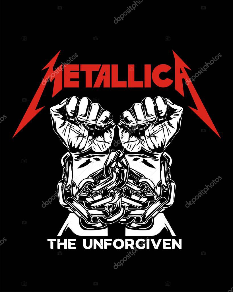 Cover metallica - vector ilustration