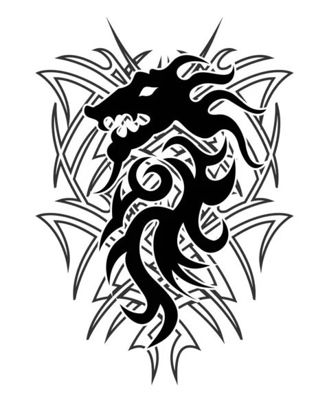 部落马纹身设计 — 图库矢量图片