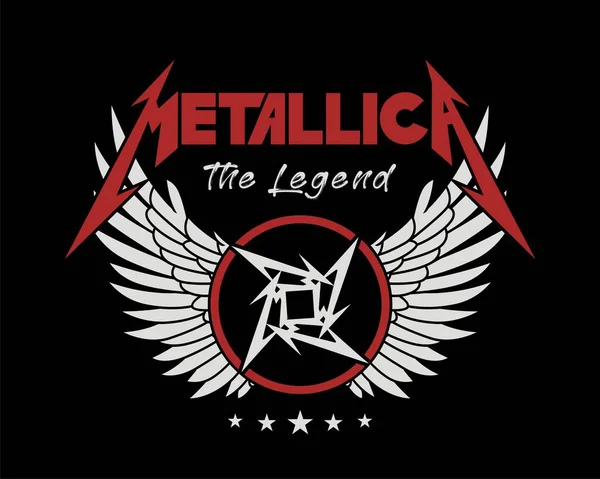 Cubrir Lago Rock Metallica — Vector de stock