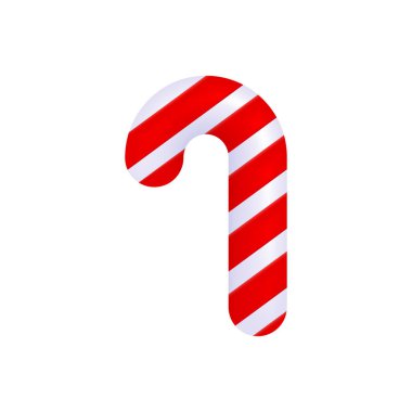 Şeker kamışı Noel beyaz arka plan