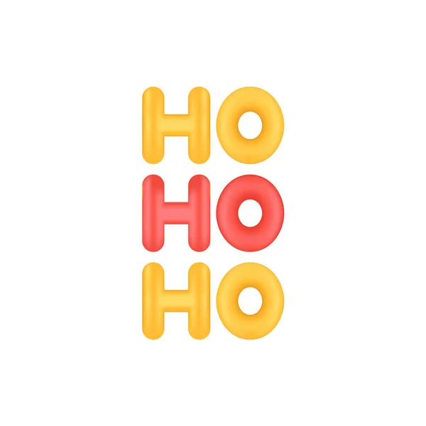 Beyaz arka planda Hohoho Gerçekçi Noel vektörü.