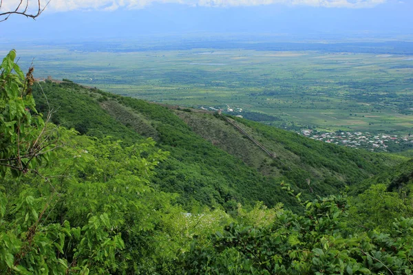 ジョージア 山からアラザニ渓谷への眺め — ストック写真