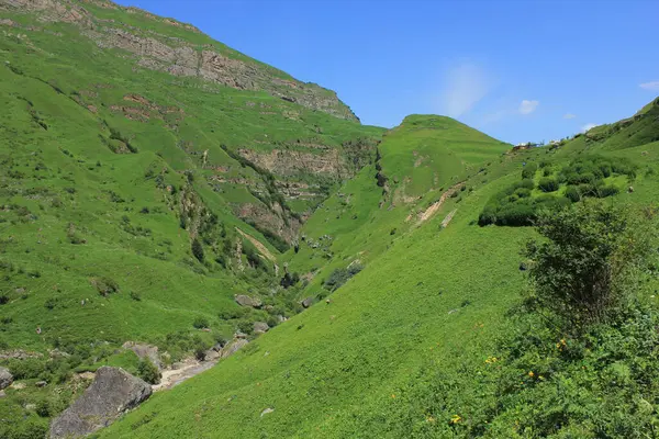 Azerbaijão Lindas Montanhas Vegetação Distrito Kusar — Fotografia de Stock