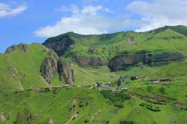 Azerbaycan. Güzel dağlardaki köy. Kusar bölgesi. Laza Köyü.