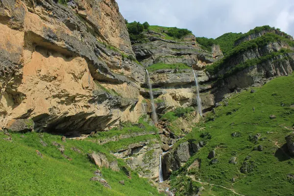 Azerbaïdjan Cascade Dans Village Montagne Laza District Kusar — Photo