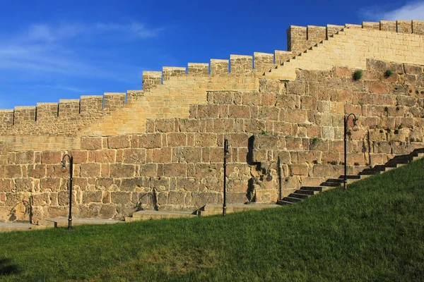 Dagestan Muren Som Omger Naryn Kala Fästning Staden Derbent Sommar — Stockfoto