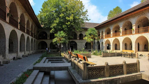 Ciudad Sheki Azerbaiyán 2019 Año Antiguo Hermoso Palacio Khan —  Fotos de Stock