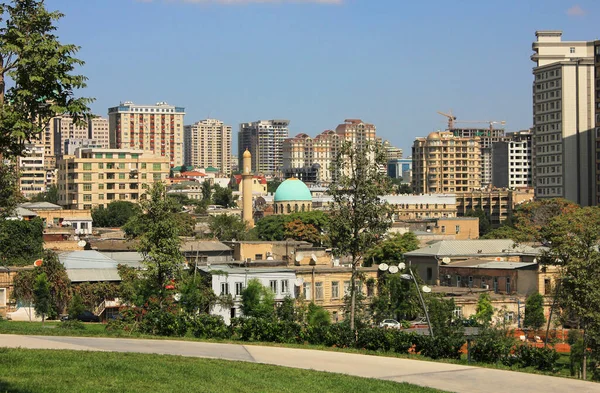 Město Baku Ázerbájdžán 2019 Rok Krásná Mešita Centru Města — Stock fotografie