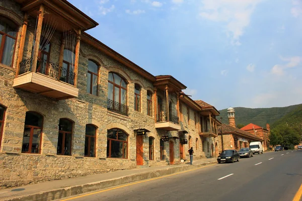 Cidade Sheki Azerbaijão 2019 Ano Casas Velhas Bonitas Cidade — Fotografia de Stock