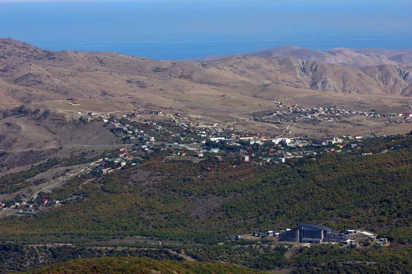 Деревня Находится Высоко Горах Район Хизи Азербайджан — стоковое фото