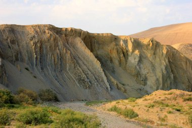 Dağların güzel dokusu. Gobustan dağları. Azerbaycan.