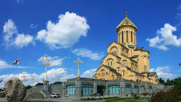 Georgia Frumoasa Catedrală Sfânta Treime Sameba — Fotografie, imagine de stoc