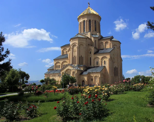 Georgia Beautiful Holy Trinity Cathedral Sameba —  Fotos de Stock