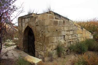 Water wells of the Garachi caravanserai. Sangachal. Azerbaijan.