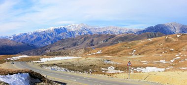 The road leading to the village of Damirchi. Ismayilli region. Azerbaijan.