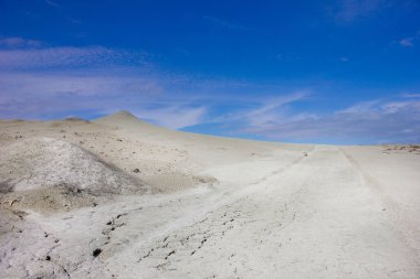 A beautiful large mud volcano. Alat. Azerbaijan.
