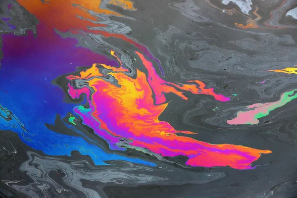 Beautiful Oil Slick Water Surface — ストック写真