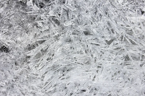Красива Текстура Білого Льоду Річці — стокове фото