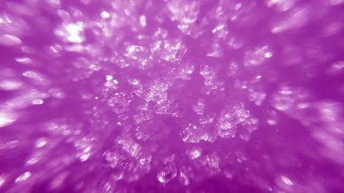 Nehirde kar kristalleşmesi.