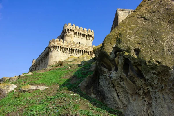 Gammal Fästning Ett Berg Raman Århundraden Baku Azerbajdzjan — Stockfoto