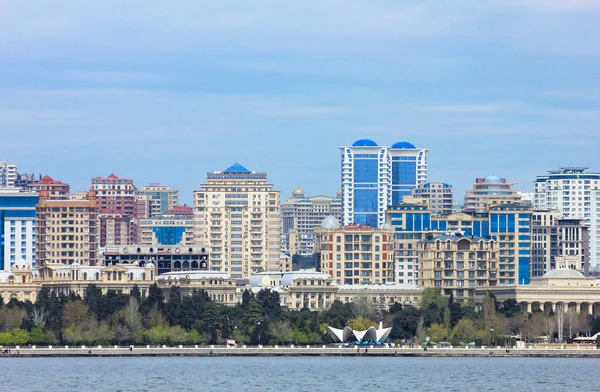 Baku Ázerbájdžán 2017 Rok Pěkný Výhled Město Bulváru — Stock fotografie