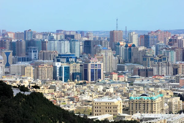 Miasto Baku Azerbejdżan Rok 2019 Ładny Widok Miasto Highland Park — Zdjęcie stockowe