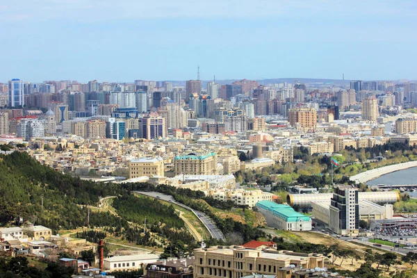 Cidade Baku Azerbaijão 2019 Ano Bela Vista Cidade Partir Parque — Fotografia de Stock