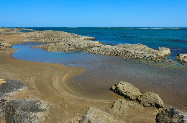 Costa Rocosa Del Mar Caspio Mardakan Azerbaiyán —  Fotos de Stock