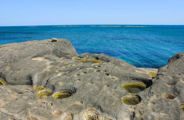 Costa Rocosa Del Mar Caspio Mardakan Azerbaiyán —  Fotos de Stock