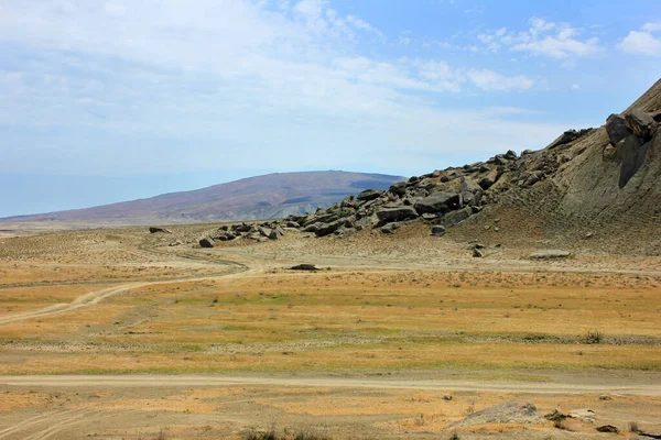 Una Bella Montagna Vicino Alla Città Sangachaly Azerbaigian — Foto Stock