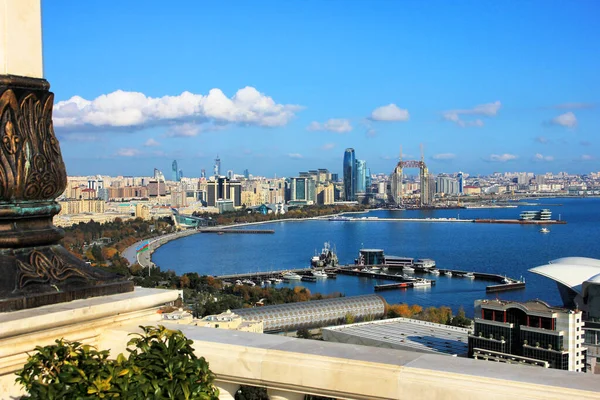 Baku City Azerbaigian Anno 2019 Bella Vista Della Città Dal — Foto Stock