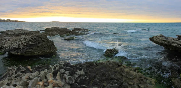 Vacker Soluppgång Vid Havet Shikhovo Azerbajdzjan — Stockfoto