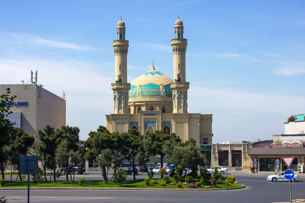 Baku Azerbeidzjan 2020 Jaar Een Prachtige Moskee Het Achtste Kilometer — Stockfoto