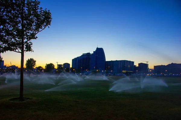 Boulevard Ciudad Blanca Bakú Azerbaiyán — Foto de Stock